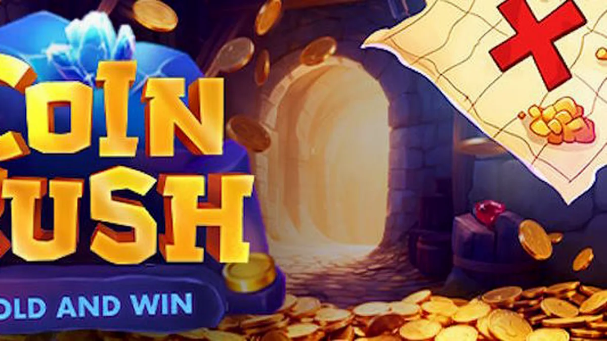 Tampilan antarmuka mesin slot Coin Rush dengan desain 3x3 yang modern
